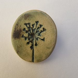 Handmade plant imprint brooch